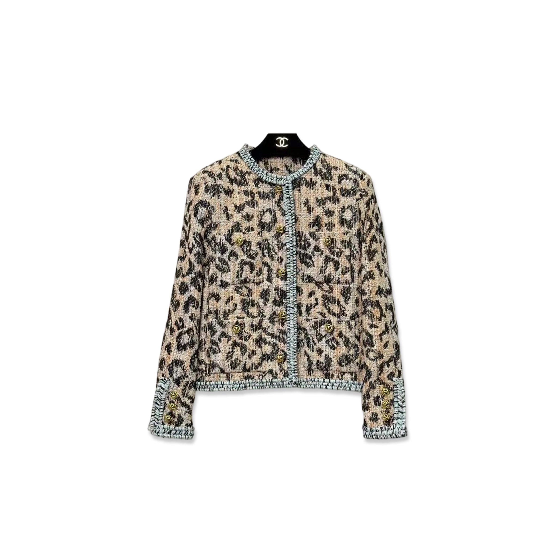 CHANEL LEOPARD PRINT TWEED JACKET P82715